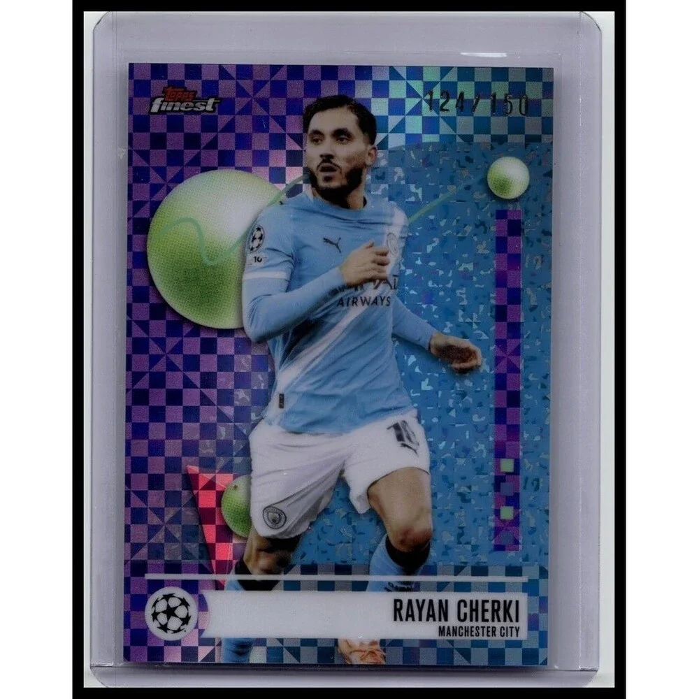 2025-26 Finest UEFA Rayan Cherki Manchester City Blue Refractor /150